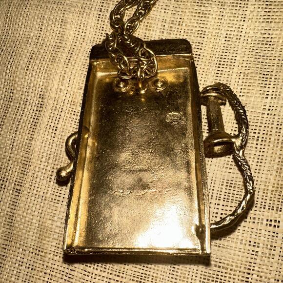 VTG 1970's Amazing Counter Culture Phone Gossip Telephone Necklace Artsy Boho - Picture 8 of 9